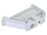 Casetă gri pentru conectori de șină 6x28mm