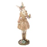 Cumpara ieftin Figurina Iepuras Paste polirasina bej aurie 9x8x26 cm