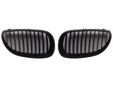 Grila masca fata fata BMW Seria 5 (E60/E61), 06.2003-06.2010, partea stanga, negru; TUNING,