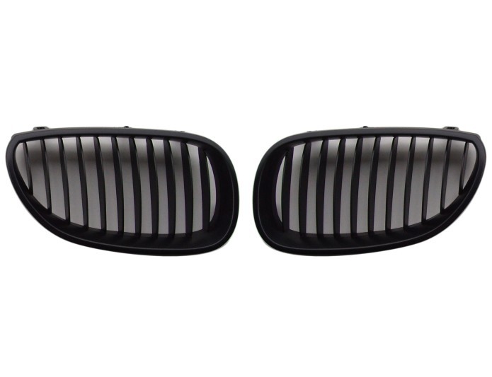 Grila masca fata fata BMW Seria 5 (E60/E61), 06.2003-06.2010, partea stanga, negru; TUNING,