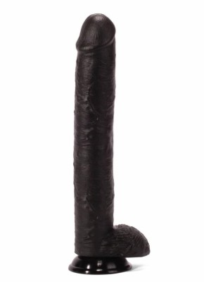 Dildo Realistic XXL Super-Sized, Negru, 38 cm foto