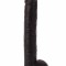 Dildo Realistic XXL Super-Sized, Negru, 38 cm
