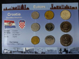 Seria completata monede - Croatia , 9 monede, Europa