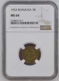 Romania - 3 Bani 1953 MS 64