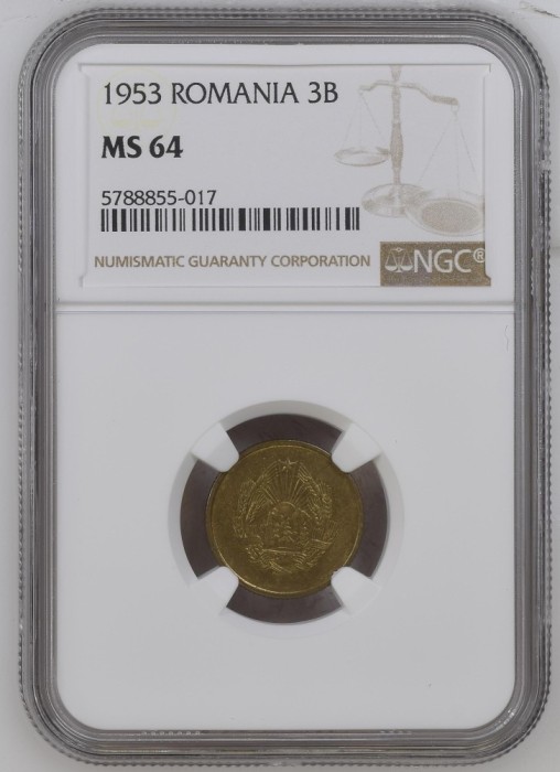 Romania - 3 Bani 1953 MS 64