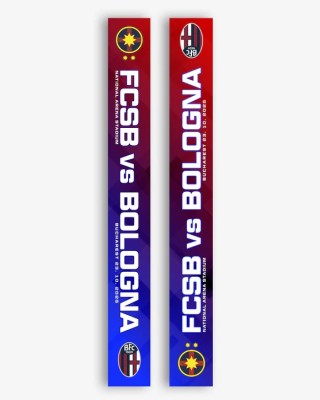 Esarfa (de colectie) meci fotbal FCSB (Steaua) - BOLOGNA (Europa League 23.10.2025) foto