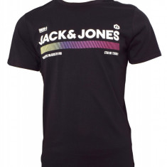 Tricou barbati Jack & Jones ONE 99, bumbac, negru, M