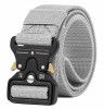 Curea tactica, pentru barbati, poliester, 131 x 3.8 cm, ajustabila, rezistenta, gri