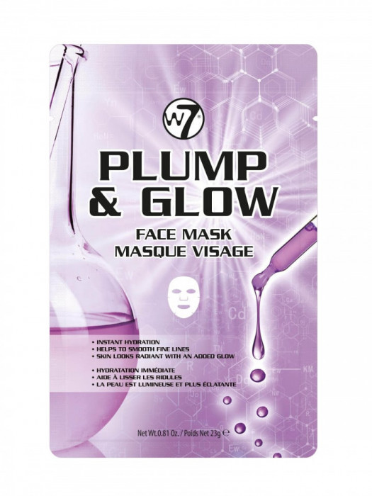 Masca pentru fata W7 Plump &amp; Glow Masque Visage