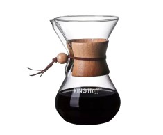 Recipient pentru cafea din sticla, 10 filtre, capacitate 400 ml, KingHoff foto