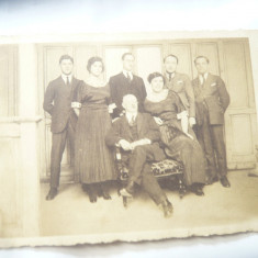 Fotografie 1915 Karl Sohr si Familia - Bucuresti , 14x8,7cm
