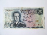 Luxemburg 20 Francs 1966,bancnota din imagini la cel mai mic pret