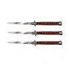 Set 3 Bricege automate, Italian Blade, Stiletto, DEPOX&reg;, otel inoxidabil, 33 cm, husa inclusa, maro