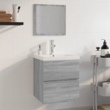 vidaXL Set de mobilier de baie, gri sonoma, lemn prelucrat 3152865