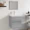 vidaXL Set de mobilier de baie, gri sonoma, lemn prelucrat 3152865
