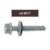 Suruburi Perforatoare Ral 8017-Maroniu 4.8 X 20 Mm, 250 Bucati