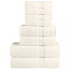 Set de prosoape premium SOLUND, 8 piese, crem, 600 g/m&sup2;