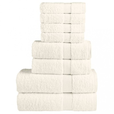 Set de prosoape premium SOLUND, 8 piese, crem, 600 g/m&amp;sup2; foto