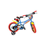 Bicicleta copii 14 inch, Superman, 4-5 ani, roti ajutatoare incluse