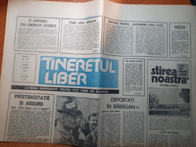 ziarul tineretul liber 27 aprilie 1990-art&amp;quot;iadul de la copsa mica&amp;quot; foto