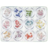 Cumpara ieftin Flori mini acrilice - kit nail art, 12 buc