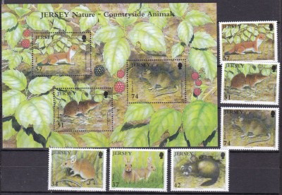 Jersey 2007 fauna MI 1271-1276 + bl.61 MNH foto