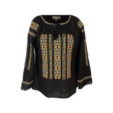 Bluza tip ie dama B24N, negru/portocaliu, marime L
