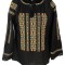 Bluza tip ie dama B24N, negru/portocaliu, marime L