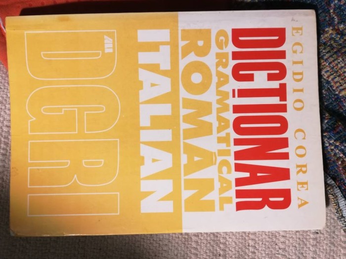 Egidio Corea dicționar gramatica rom&acirc;n italian