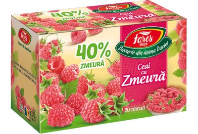 Ceai cu 40% Zmeura 20 plicuri Fares foto