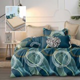 LENJERIE FINET 6 PIESE CU HUSĂ &ndash; 160&times;200 ȘI 180&times;200 (REAGAN-H)