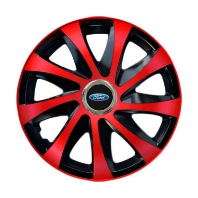 Set 4 capace roti Drift extra red R15 pentru gama Ford foto