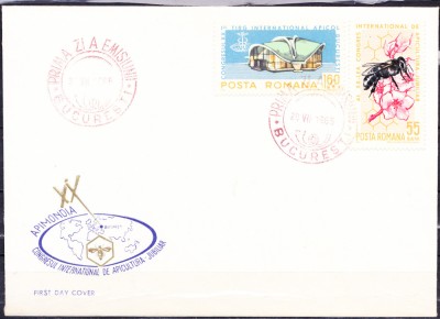 TSV$ - FDC 1965 LP 610 APIMONDIA CONGRESUL INTERNATIONAL DE APICULTURA JUBILIAR foto