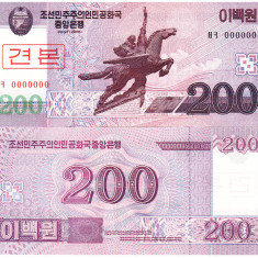 Corea de Nord North Korea 200 Won 2008 Specimen UNC