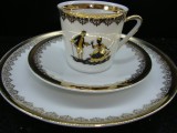 SET / SERVICIU MIC DEJUN DIN PORTELAN LIMOGES MODEL FRAGONARD