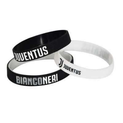 Juventus Torino Pachet de 3 brățări din cauciuc Rubber bracelet - adult foto