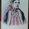 Carte postala, tiganca in costum traditional, perioada interbelica