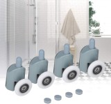 Set 4 Role Usa Glisanta Dus Inox Nylon Gri Alb Mmgoqqt