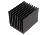 Radiator extrudat cu aripioare negru 100mm x 80mm x 80mm