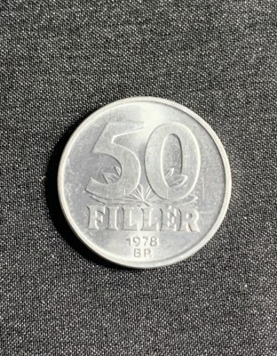 Moneda 50 filler 1978 Ungaria foto