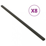 Cumpara ieftin Grindă de terasă, 8 buc., negru, 170x3x4 cm, WPC
