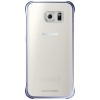 Capac de protectie Samsung Clear Cover pentru Galaxy S6 Edge, Blue Black, Negru, Silicon, Carcasa
