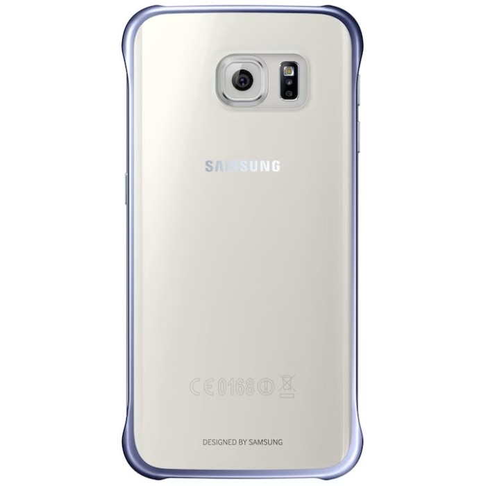 Capac de protectie Samsung Clear Cover pentru Galaxy S6 Edge, Blue Black