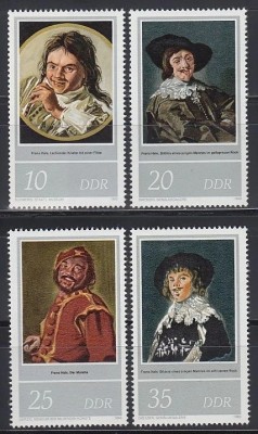 DDR 1980 - Picturi, arta, Franz Hals, serie neuzata foto