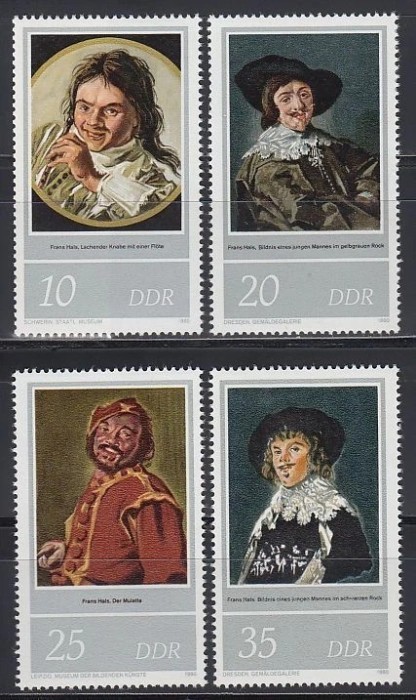 DDR 1980 - Picturi, arta, Franz Hals, serie neuzata