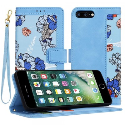 Husa pentru Apple iPhone 8 Plus / 7 Plus, Techsuit, FlipCraft, Bleu foto