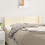 Cumpara ieftin Tăblie de pat cu aripioare crem 147x16x78/88 cm piele ecologică
