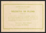 FLYER / FLUTURAȘ DE TEATRU, ANII 1970 - TEATRUL DE STAT REȘIȚA, SPECTACOLUL &bdquo;SOLDATUL DE PLUMB&rdquo;, DE SAȘA LICHY, COMEDIE SATIRICĂ - REGIA IOANA OTTESCU