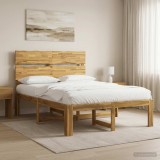 Cumpara ieftin Cadru de pat dublu cu spatar ROSTOCK Alb 120 x 190 cm