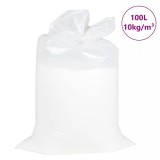 Umplutura Sac Fasole vidaXL, EPS, 100 L, Alb, 10kg/m&sup3;, Margele Polistiren Expandat 3-6mm, Izolatie Termica, Confortabil